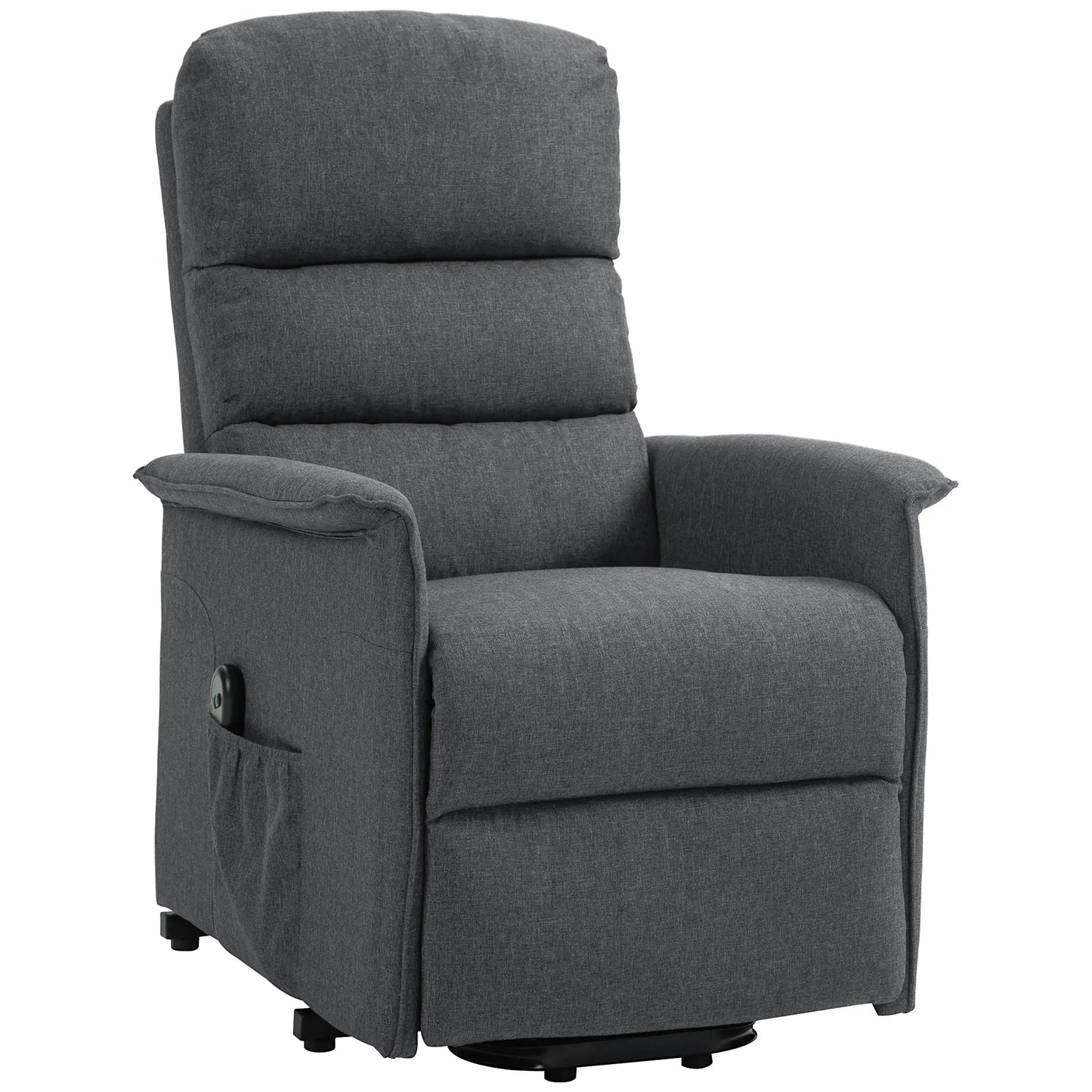 HOMCOM Electric Riser Recline Armchair, with Footrest - Dark Grey