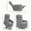 HOMCOM Electric Riser Recline Armchair, with Footrest - Grey