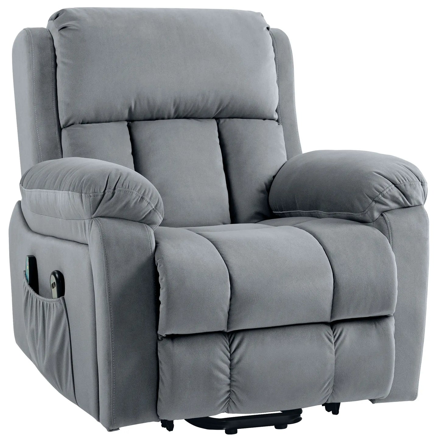 HOMCOM Eight Massage Point Electric Reclining Lift Chair, with Remote - Grey